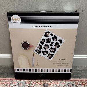 Happy Crafts Punch Needle Kit with Leopard Design